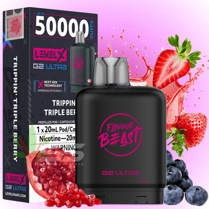 Level X G2 Ultra Flavour Beast Pod 50k-Trippin' Triple Berry Vape Superstore Yorkton Saskatchewan