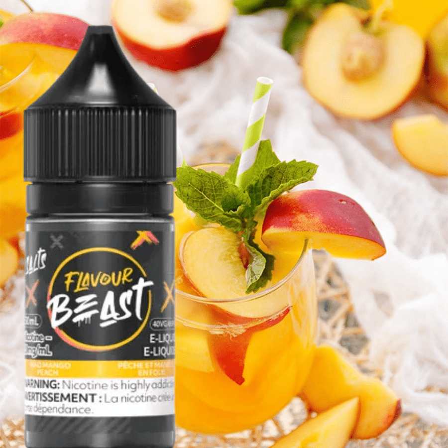 Mad Mango Peach Salts by Flavour Beast E-Liquid 30ml / 20mg Vape Superstore Yorkton Saskatchewan