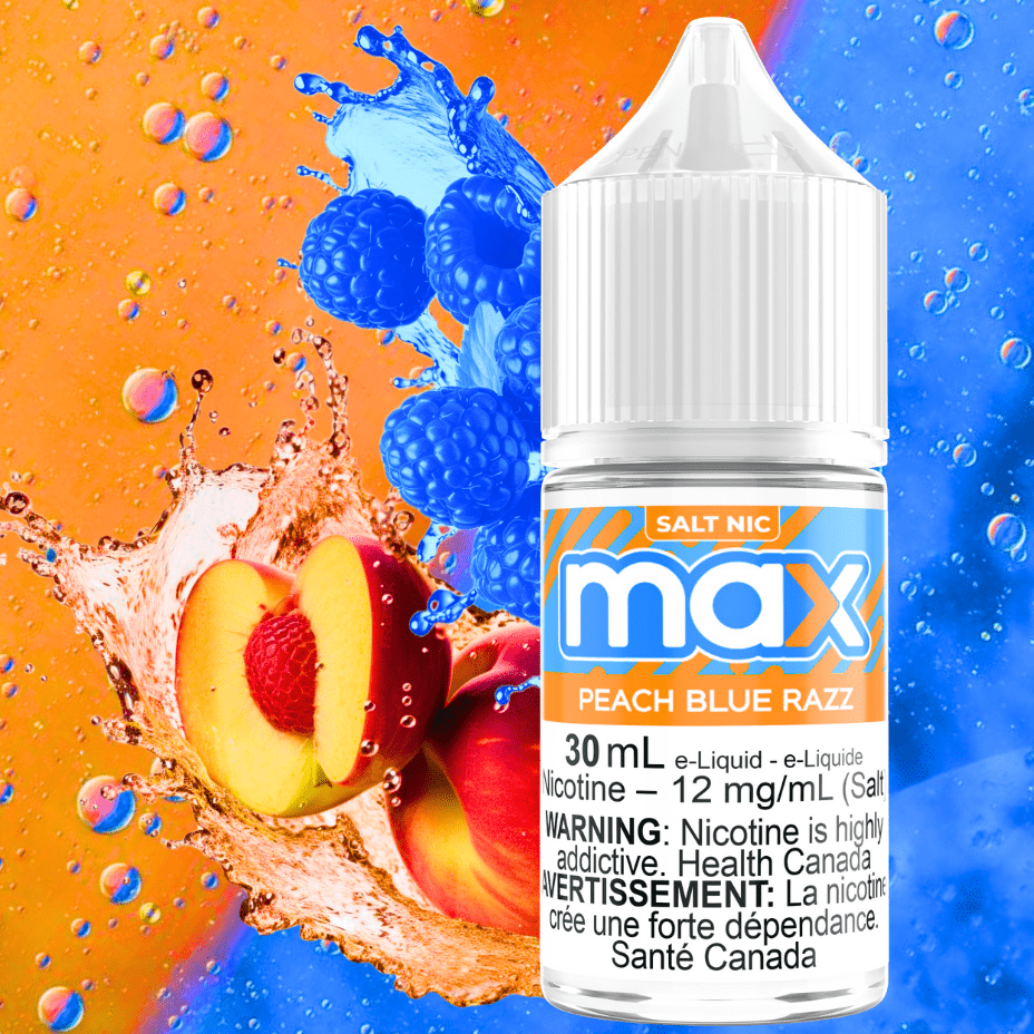 Max E-Liquid - Peach Blue Razz Salt Vape Superstore Yorkton Saskatchewan