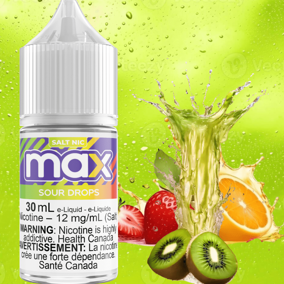 Max E-Liquid - Sour Drops Salt 30ml / 12mg Vape Superstore Yorkton Saskatchewan