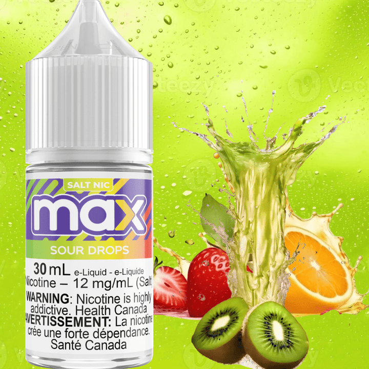 Max E-Liquid - Sour Drops Salt 30ml / 12mg Vape Superstore Yorkton Saskatchewan