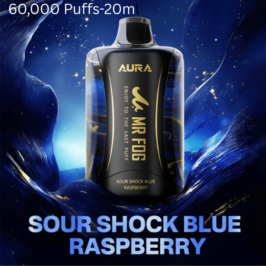 Mr Fog Aura 60k Disposable Vape - Sour Shock Blue Raspberry Vape Superstore Yorkton Saskatchewan