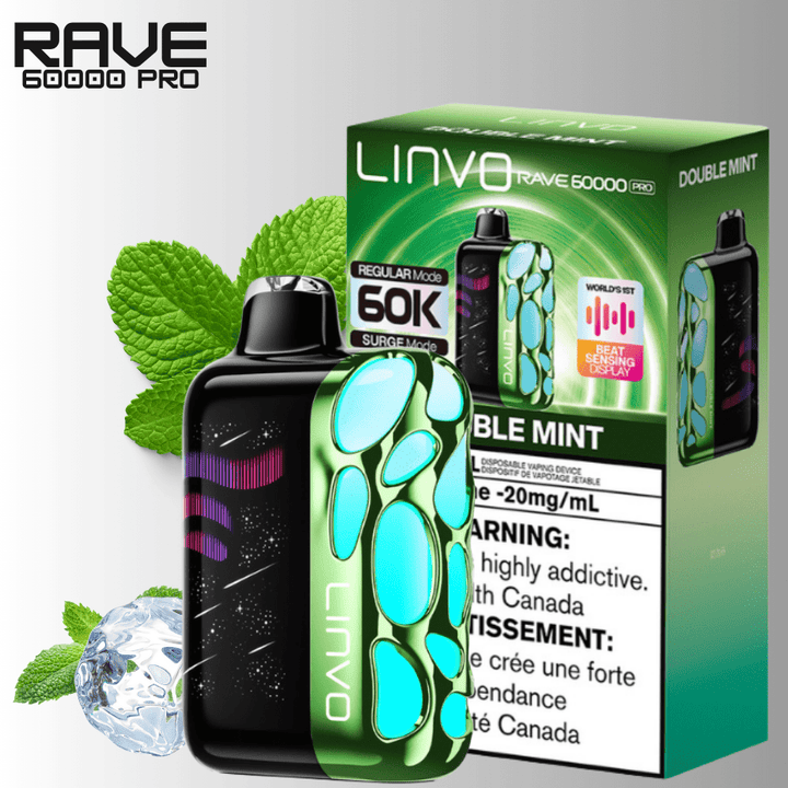 Oxbar Linvo Rave 60k Disposable Vape-Double Mint Vape Superstore Yorkton Saskatchewan