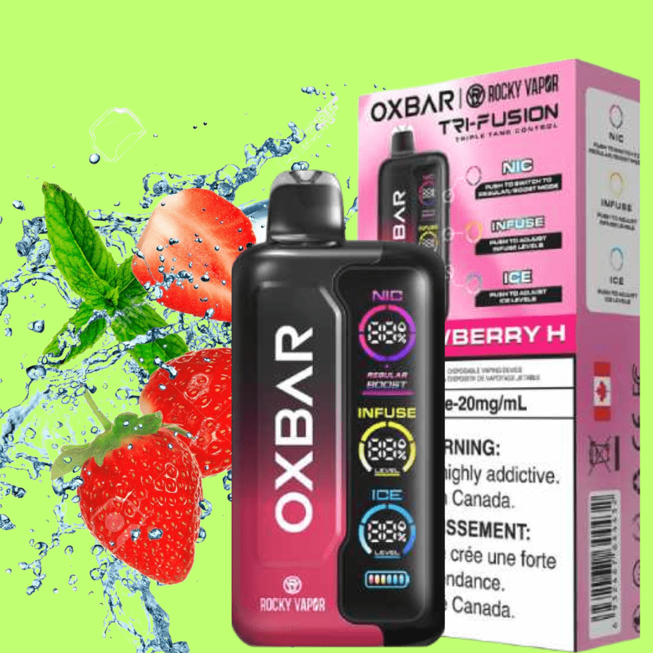Oxbar Tri-Fusion 45k Disposable Vape-Strawberry H 45000 Puffs / 20mg Vape Superstore Yorkton Saskatchewan