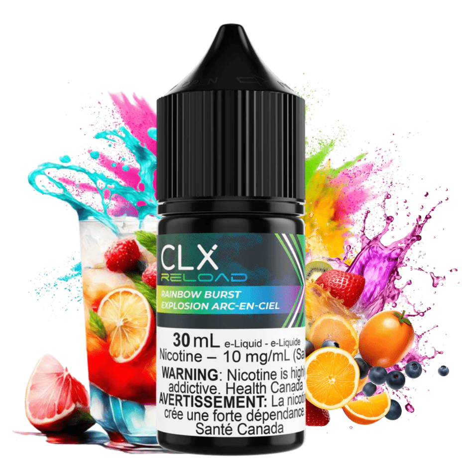 Rainbow Burst Salt by CLX Reload E-Liquid 30ml / 10mg Vape Superstore Yorkton Saskatchewan