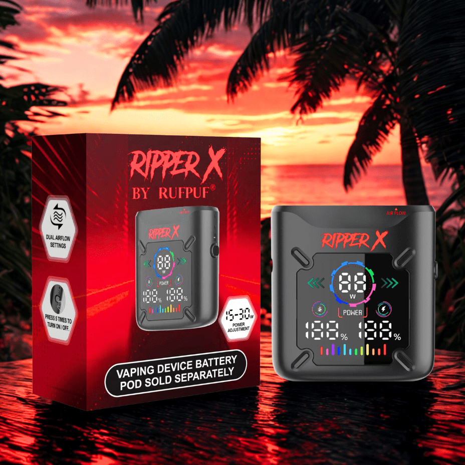Ripper X Ultra Battery-1000mAh Metallic Black Vape Superstore Yorkton Saskatchewan
