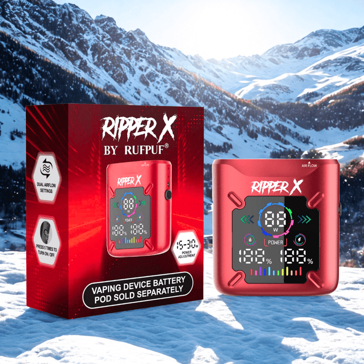 Ripper X Ultra Battery-1000mAh Metallic Red Vape Superstore Yorkton Saskatchewan