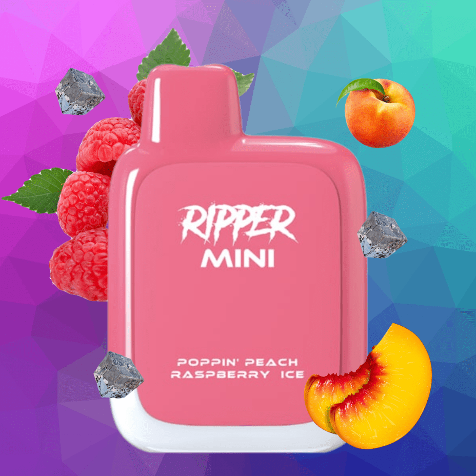 Rufpuf Ripper Mini Disposable Vape-1100 1000 puffs / Poppin Peach Raspberry Ice Vape Superstore Yorkton Saskatchewan