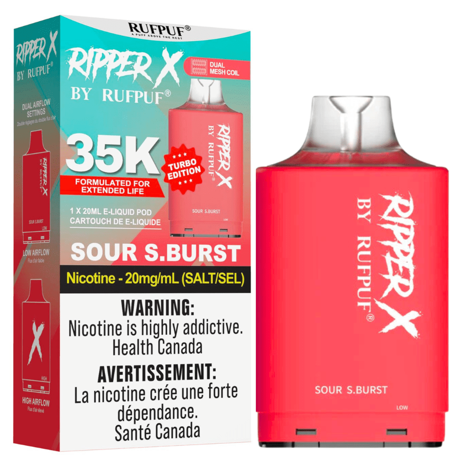 RufPuf Ripper X 50K - Sour S. Burst Vape Superstore Yorkton Saskatchewan