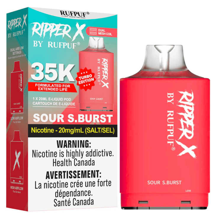 RufPuf Ripper X 50K - Sour S. Burst Vape Superstore Yorkton Saskatchewan