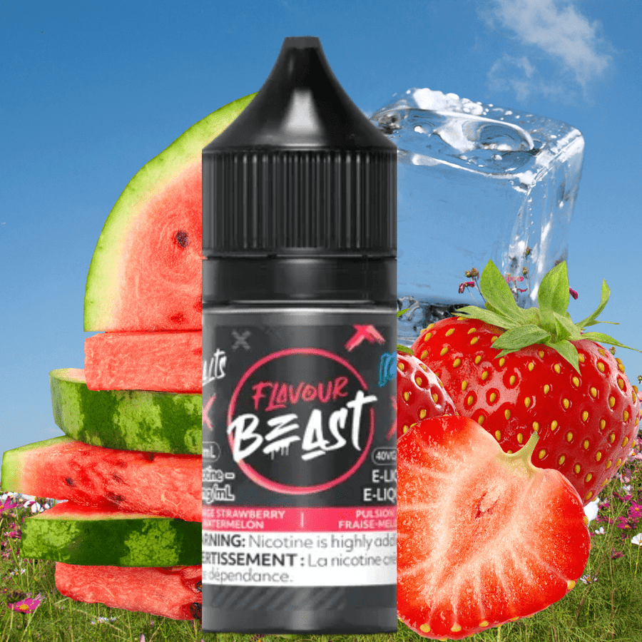 Savage Strawberry Watermelon Iced Salts by Flavour Beast E-Liquid 30ml / 20mg Vape Superstore Yorkton Saskatchewan