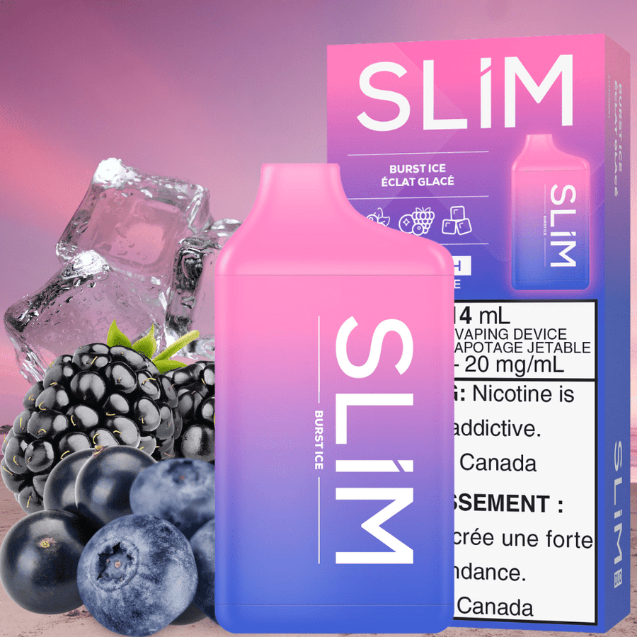 Slim 7500 Rechargeable Disposable-Burst Ice 14mL / 20mg Vape Superstore Yorkton Saskatchewan