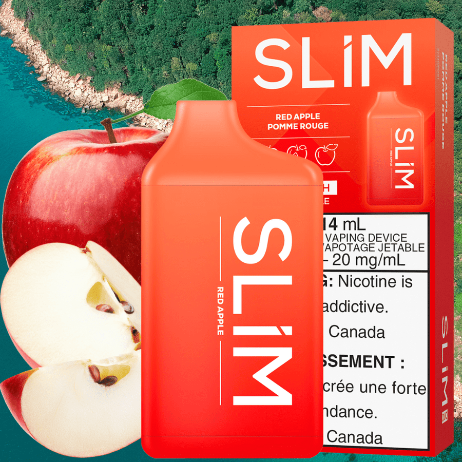Slim 7500 Rechargeable Disposable Vape-Red Apple 14mL / 20mg Vape Superstore Yorkton Saskatchewan