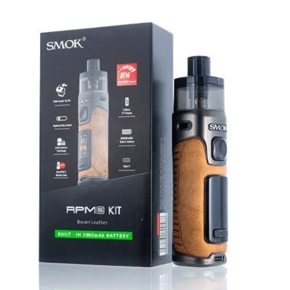 Smok RPM 5 Pod Kit-80W 2000mAh 80w / Brown Leather Vape Superstore Yorkton Saskatchewan