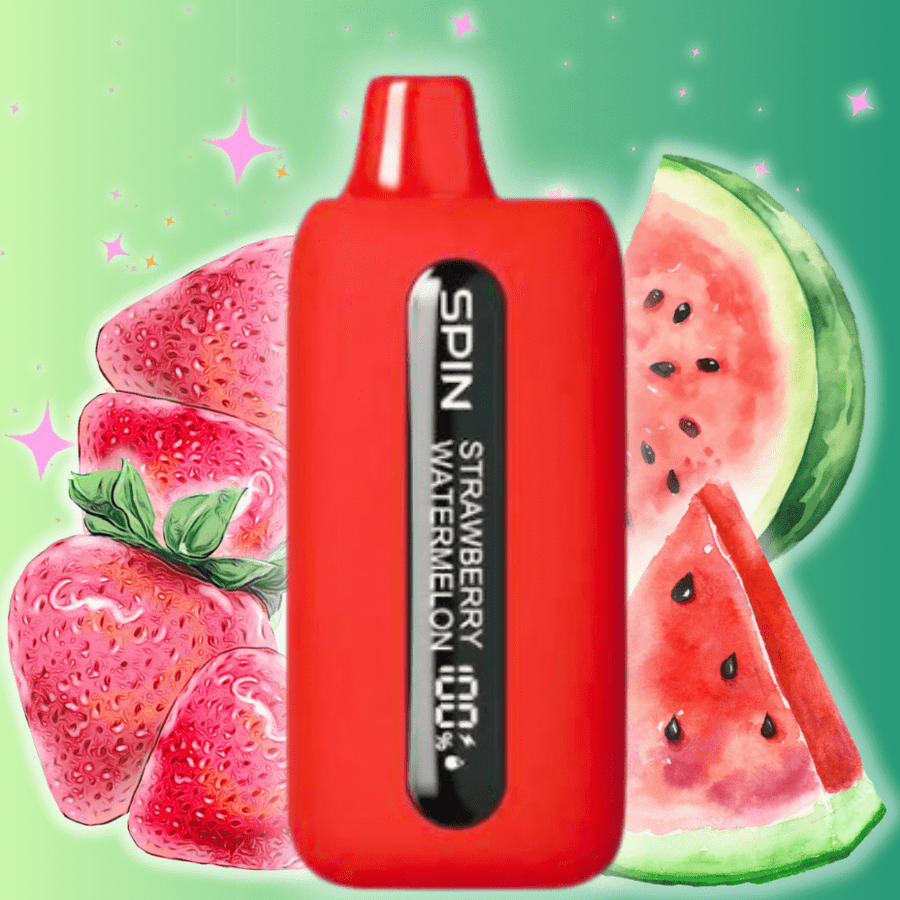 Spin Vape Disposables 20mg / 9000 Puffs Spin T9000 Disposable Vape-Strawberry Watermelon Spin T9000 Disposable Vape-Strawberry Watermelon-Yorkton Vape SK