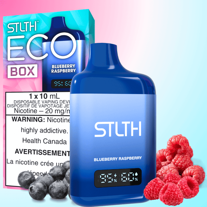 STLTH Eco Box Disposable Vape - Blueberry Raspberry 10mL / 20mg Vape Superstore Yorkton Saskatchewan