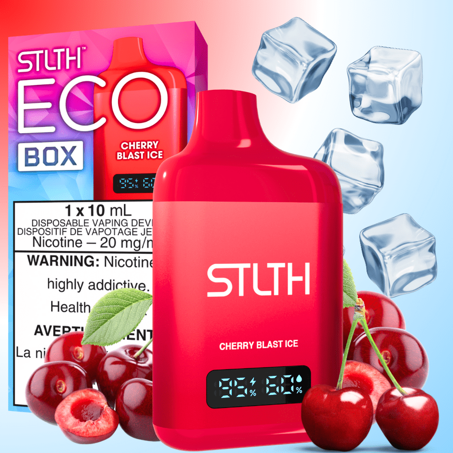 STLTH Eco Box Disposable Vape - Cherry Blast Ice 10mL / 20mg Vape Superstore Yorkton Saskatchewan