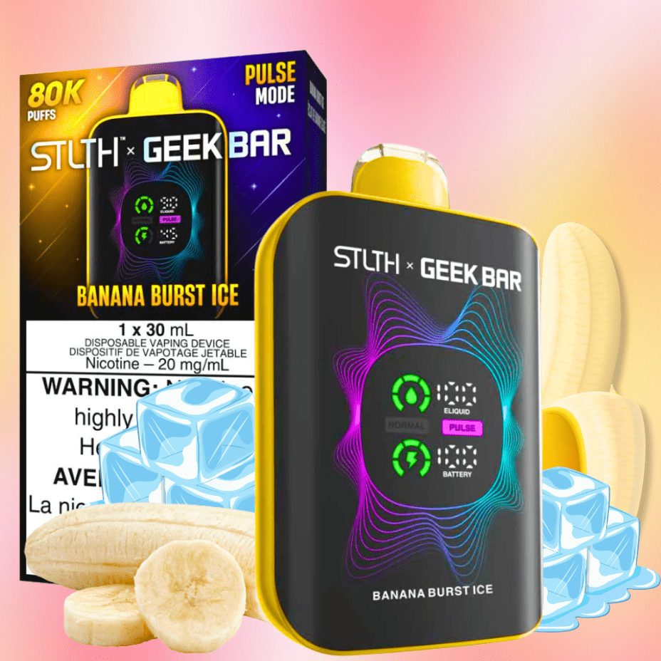 STLTH x Geek Bar 80K Disposable Vape-Banana Burst Ice 20mg / 80000 Puffs Vape Superstore Yorkton Saskatchewan