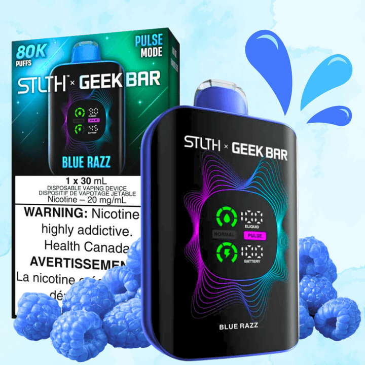 STLTH x Geek Bar 80K Disposable Vape-Blue Razz 20mg / 80000 Puffs Vape Superstore Yorkton Saskatchewan