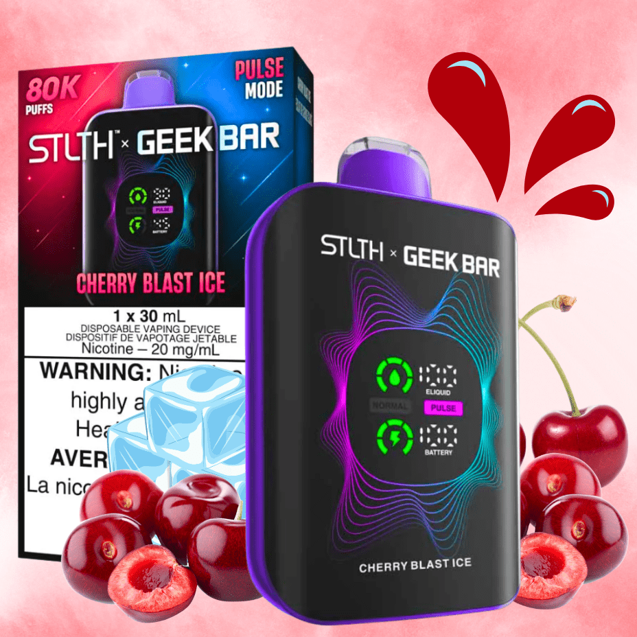 STLTH x Geek Bar 80K Disposable Vape-Cherry Blast Ice 20mg / 80000 Puffs Vape Superstore Yorkton Saskatchewan