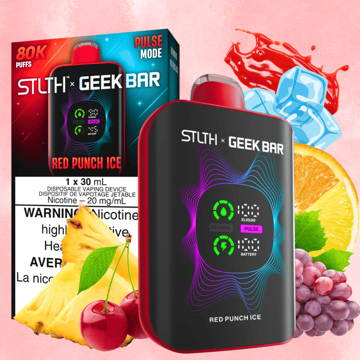 STLTH x Geek Bar 80K Disposable Vape-Red Punch Ice 20mg / 80000 Puffs Vape Superstore Yorkton Saskatchewan