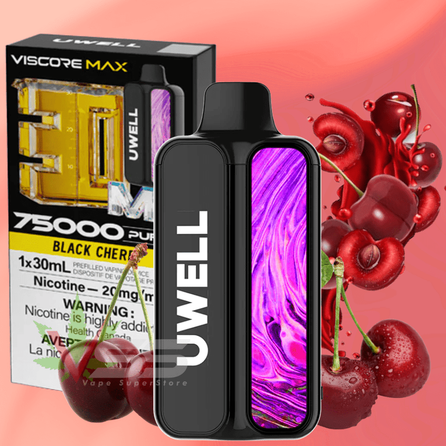 UWELL Viscore 75K Disposable Vape - Black Cherry 20mg / 75000 Puffs Vape Superstore Yorkton Saskatchewan