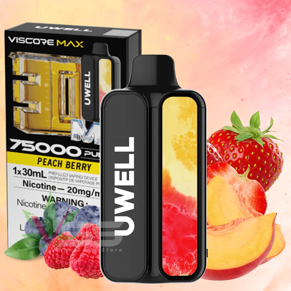 UWELL Viscore 75K Disposable Vape - Peach Berry 20mg / 75000 Puffs Vape Superstore Yorkton Saskatchewan