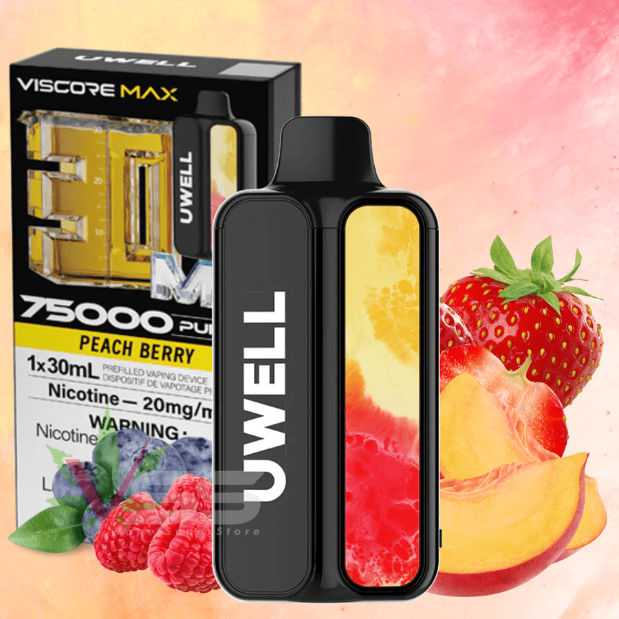 UWELL Viscore 75K Disposable Vape - Peach Berry 20mg / 75000 Puffs Vape Superstore Yorkton Saskatchewan