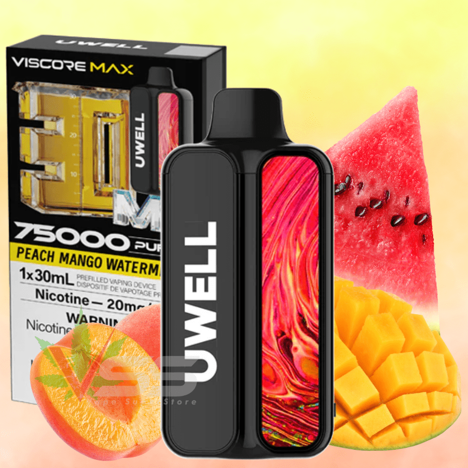 UWELL Viscore 75K Disposable Vape - Peach Mango Watermelon 20mg / 75000 Puffs Vape Superstore Yorkton Saskatchewan