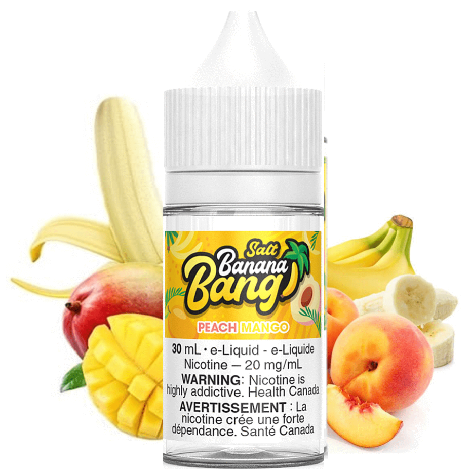 Peach Mango Salt by Banana Bang E-Liquid 30ml / 12mg Vape Superstore Yorkton Saskatchewan