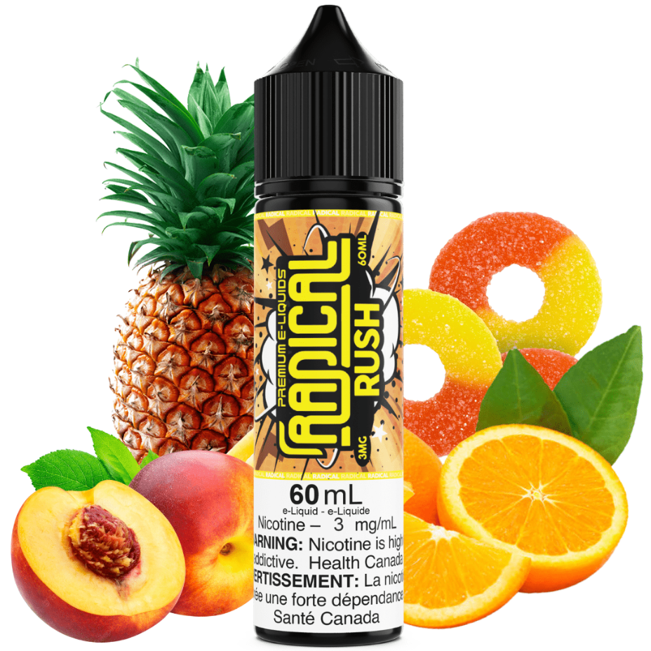 Rush By Radical E-Liquid 60ml / 3mg Vape Superstore Yorkton Saskatchewan
