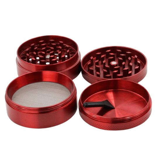Sharpstone 4-Piece Grinder 63mm Red Vape Superstore Yorkton Saskatchewan