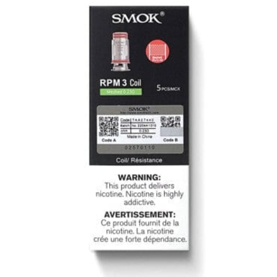SMOK RPM 3 Replacement Coils-5pkg 5/pack / 0.15ohm Meshed Vape Superstore Yorkton Saskatchewan
