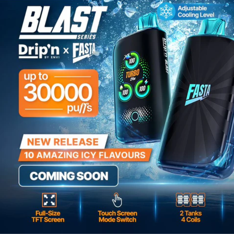 Drip'n by Envi x Fasta Blast 30K Disposable Vape