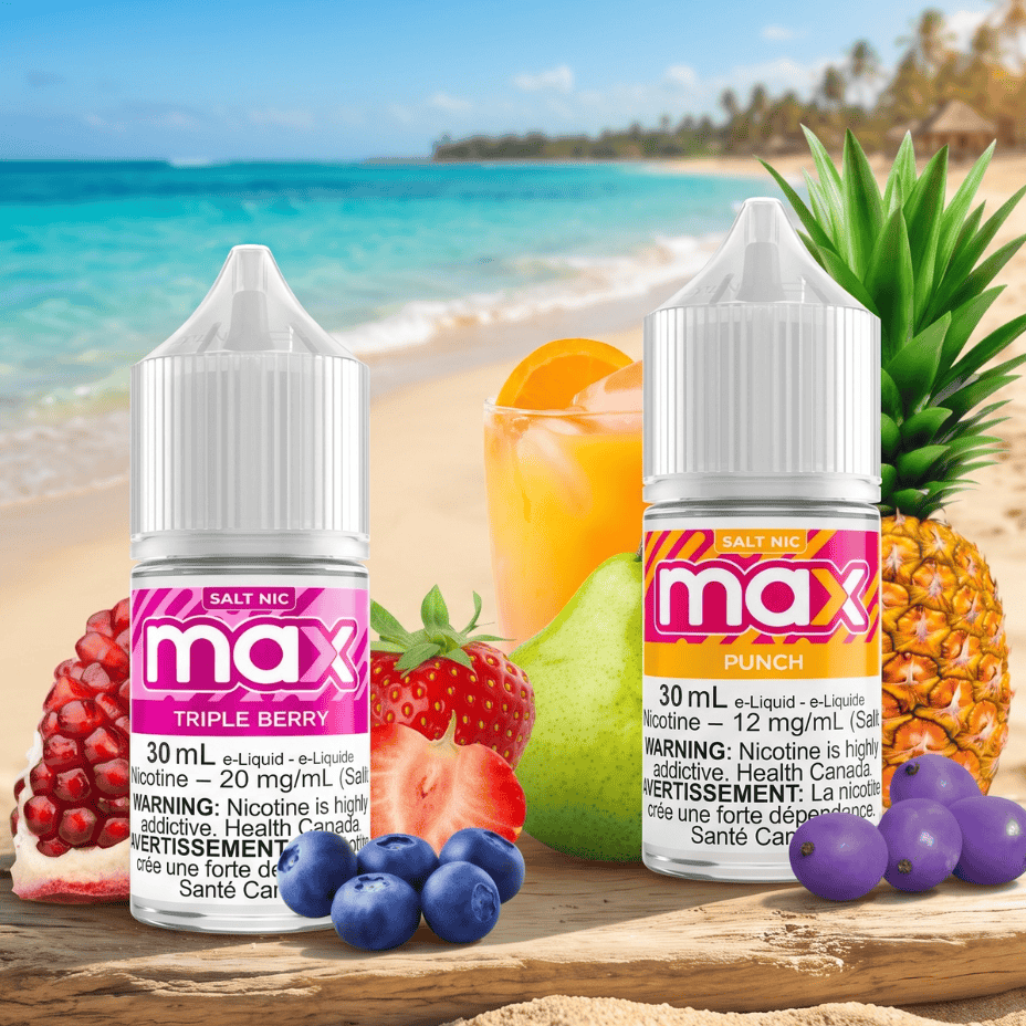 Buy Fruity Flavours in Salt Nic with Max E-Liquid at Yorkton Vape SuperStore in Saskatchewan Canada