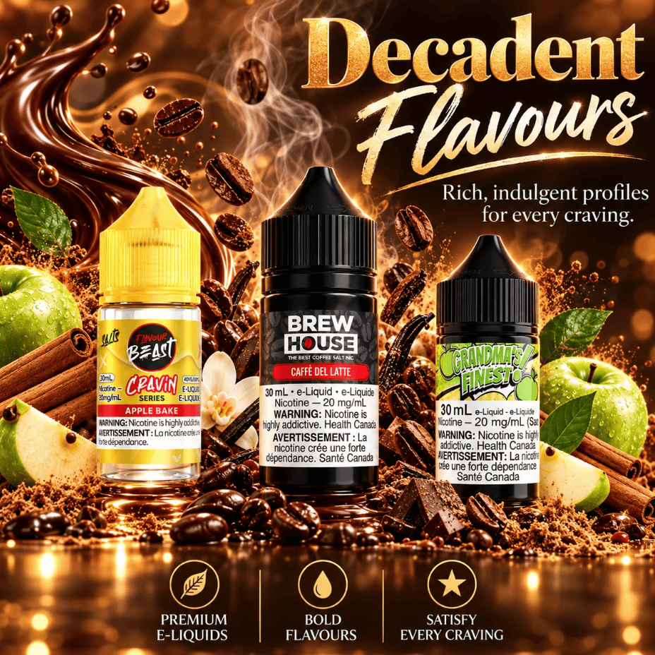 Decadent flavours to vape in Yorkton SK