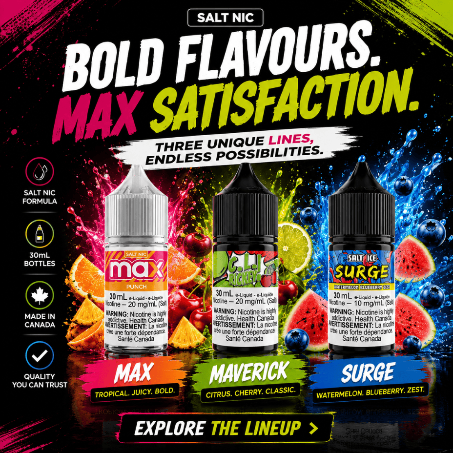 Dvine Salt Banner at Yorkton Vape SuperStore in Saskatchewan Canada Mobile
