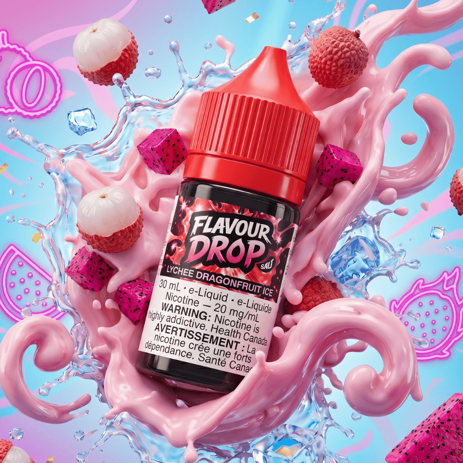 Flavour Drop Salts - Lychee Dragonfruit Ice 30mL / 20mg Vape SuperStore Yorkton Saskatchewan