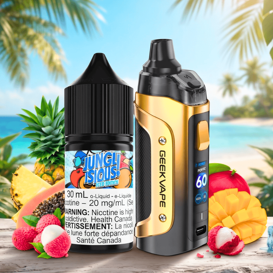 Geekvape Aegis Boost 3 Kit / Maverick Junglisious Salt Nic E-Liquid Vape SuperStore Yorkton Saskatchewan
