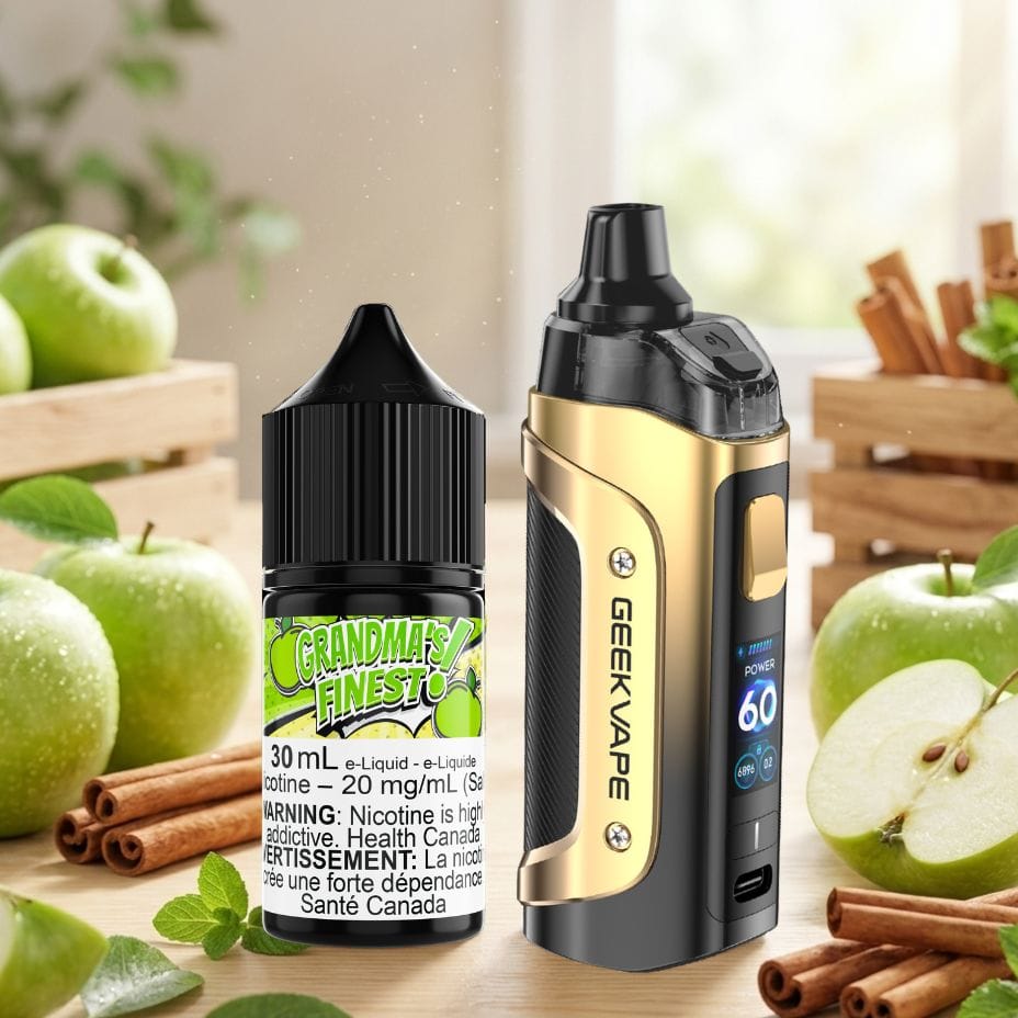 Geekvape Boost 3 Kit and Maverick Grandma's finest Salt E-Liquid Vape SuperStore Yorkton Saskatchewan
