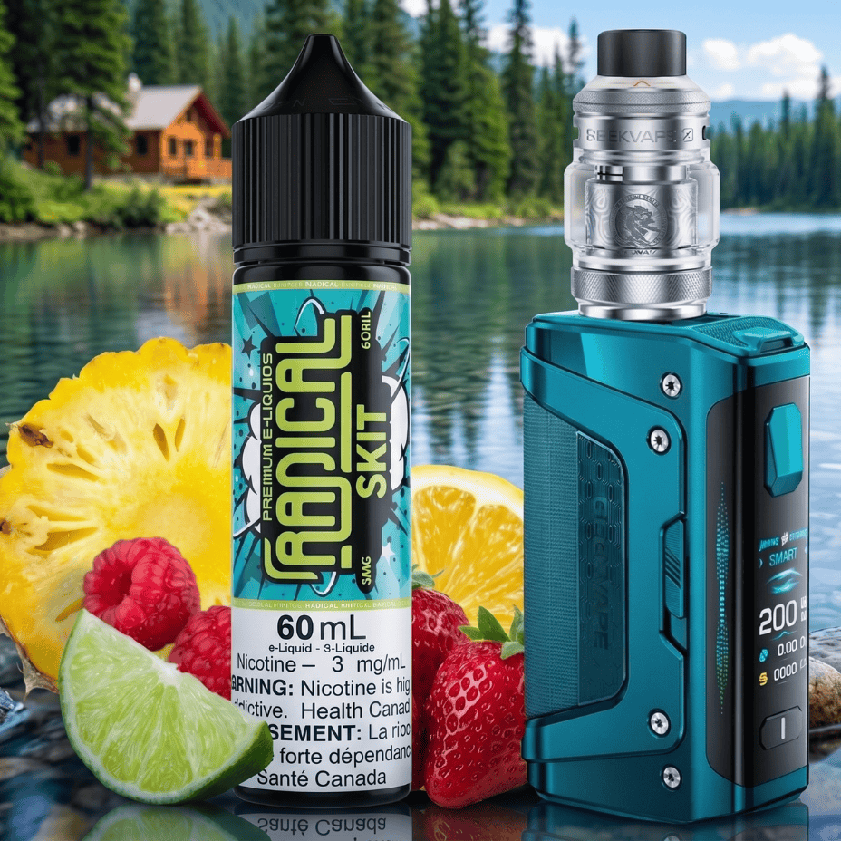 Geekvape Legend 5 Box Mod Kit / Radical Skit 3mg Freebase E-Liquid Vape SuperStore Yorkton Saskatchewan
