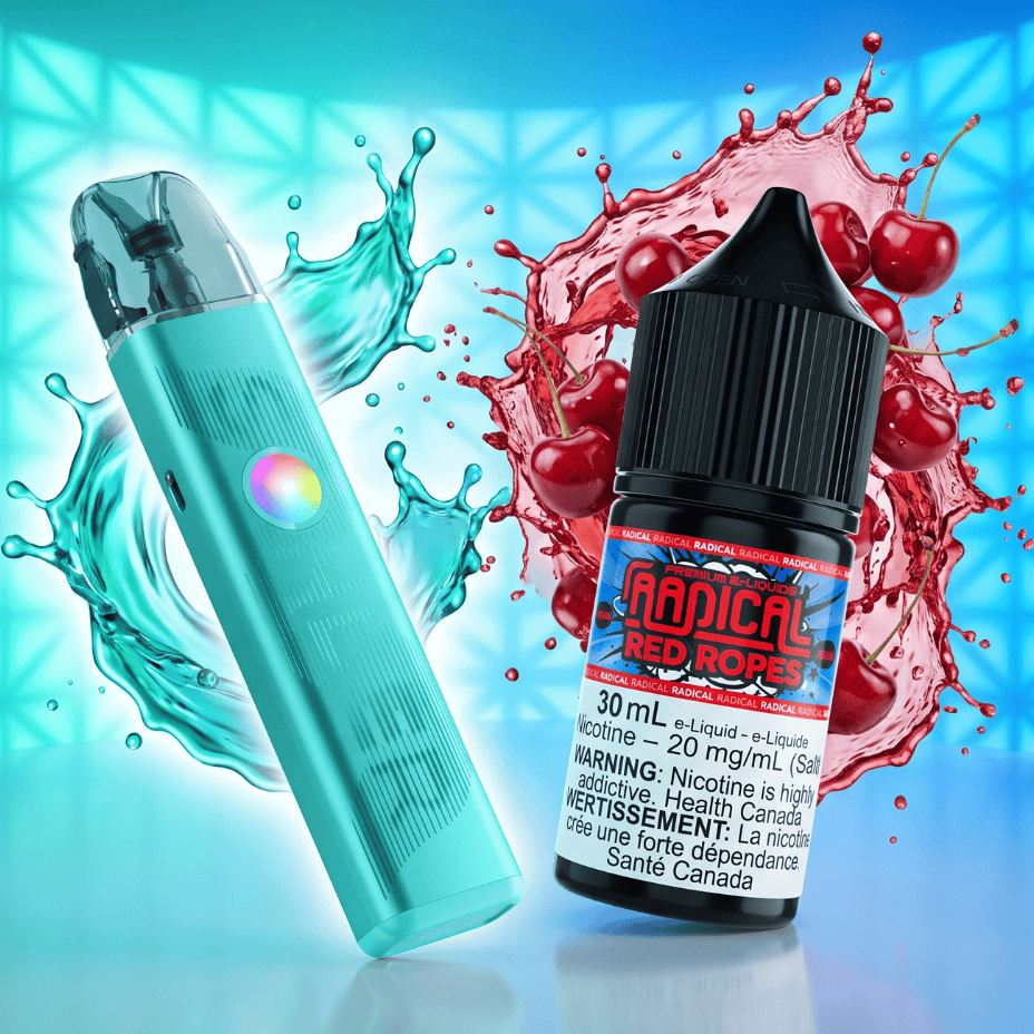 Geekvape Sonder Q 3 Pod Kit / Radical Salt Nic E-Liquid 30mL 20mg Red Ropes Vape SuperStore Yorkton Saskatchewan