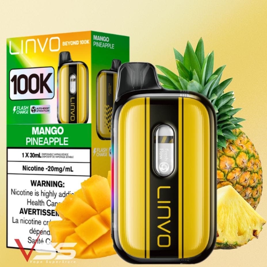 Linvo Beyond 100K Disposable Vape - Mango Pineapple Yorkton Vape SuperStore Saskatchewan Canada