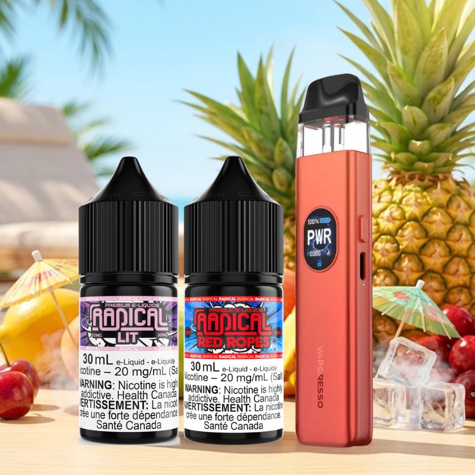 Radical Salt E-Liquid and Vaporesso XROS 5 Pod Kit Vape SuperStore Yorkton Saskatchewan