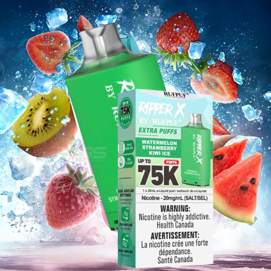 Ripper X 75K Closed Pod - Watermelon Strawberry Kiwi Ice Yorkton Vape SuperStore Saskatchewan Canada