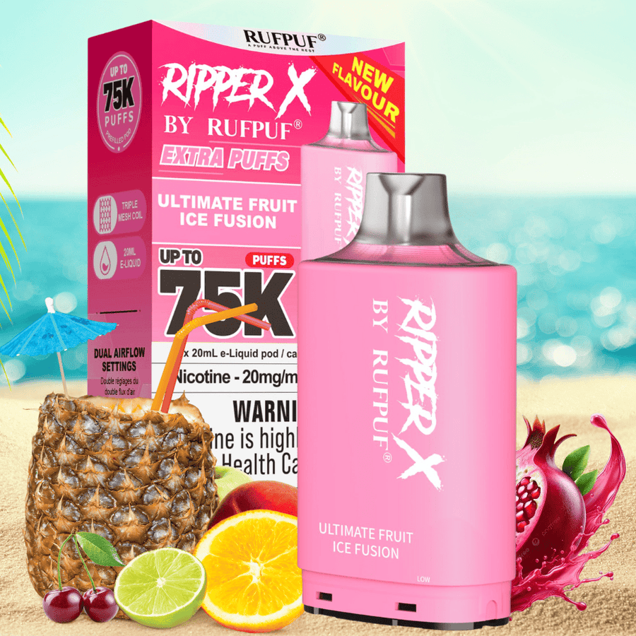 Ripper X 75k Turbo Pod - Ultimate Fruit Ice Fusion 75000 / 20mg Vape SuperStore Yorkton Saskatchewan