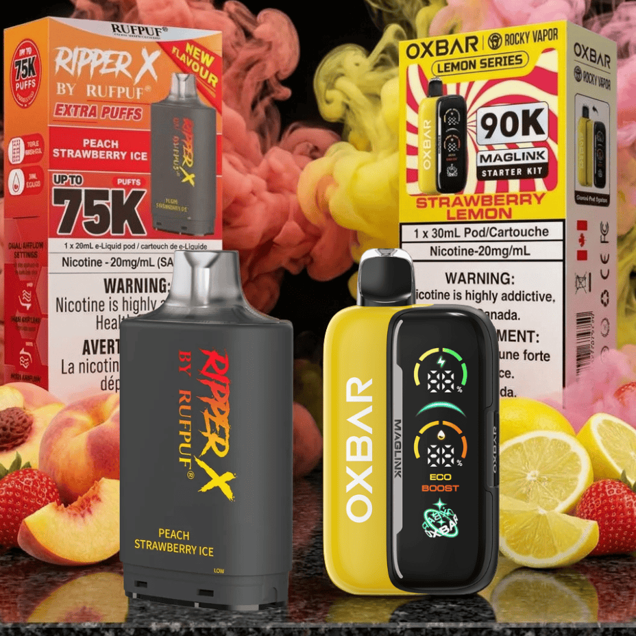 RufPuf Ripper X 75K and Oxbar Maglink 90K Closed Pods Vape SuperStore Yorkton Saskatchewan