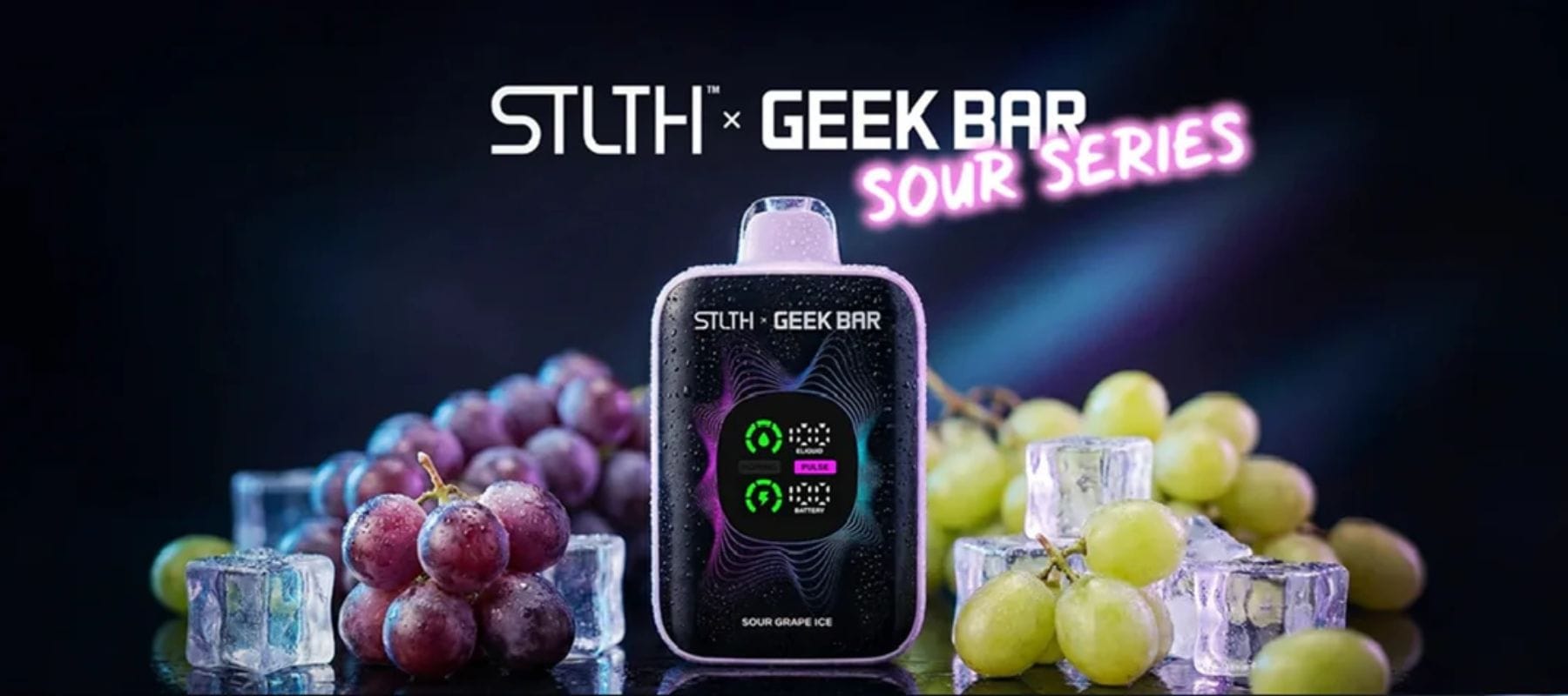 STLTH x Geek Bar Sour Grape Ice Disposable Vape Vape SuperStore Yorkton Saskatchewan