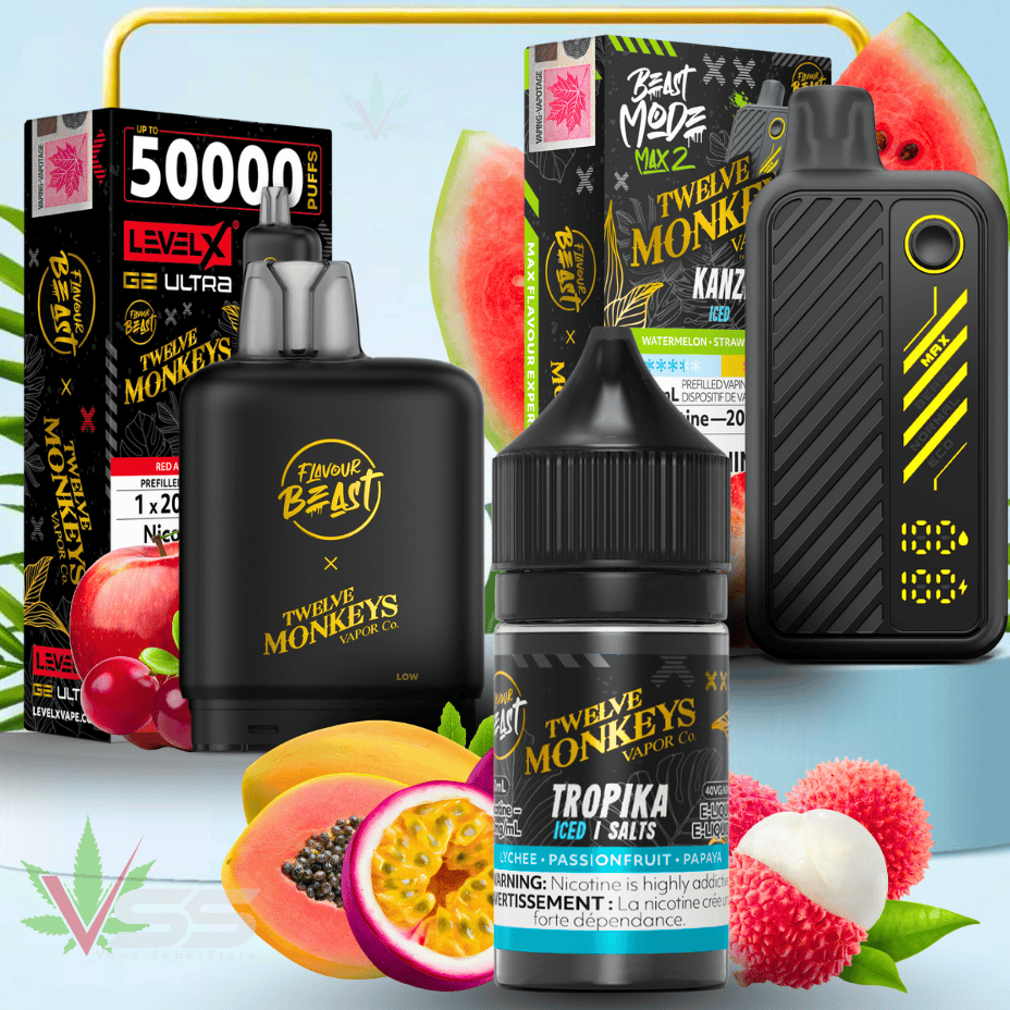 Twelve Monkeys x Flavour Beast at Yorkton Vape SuperStore in Saskatchewan Canada