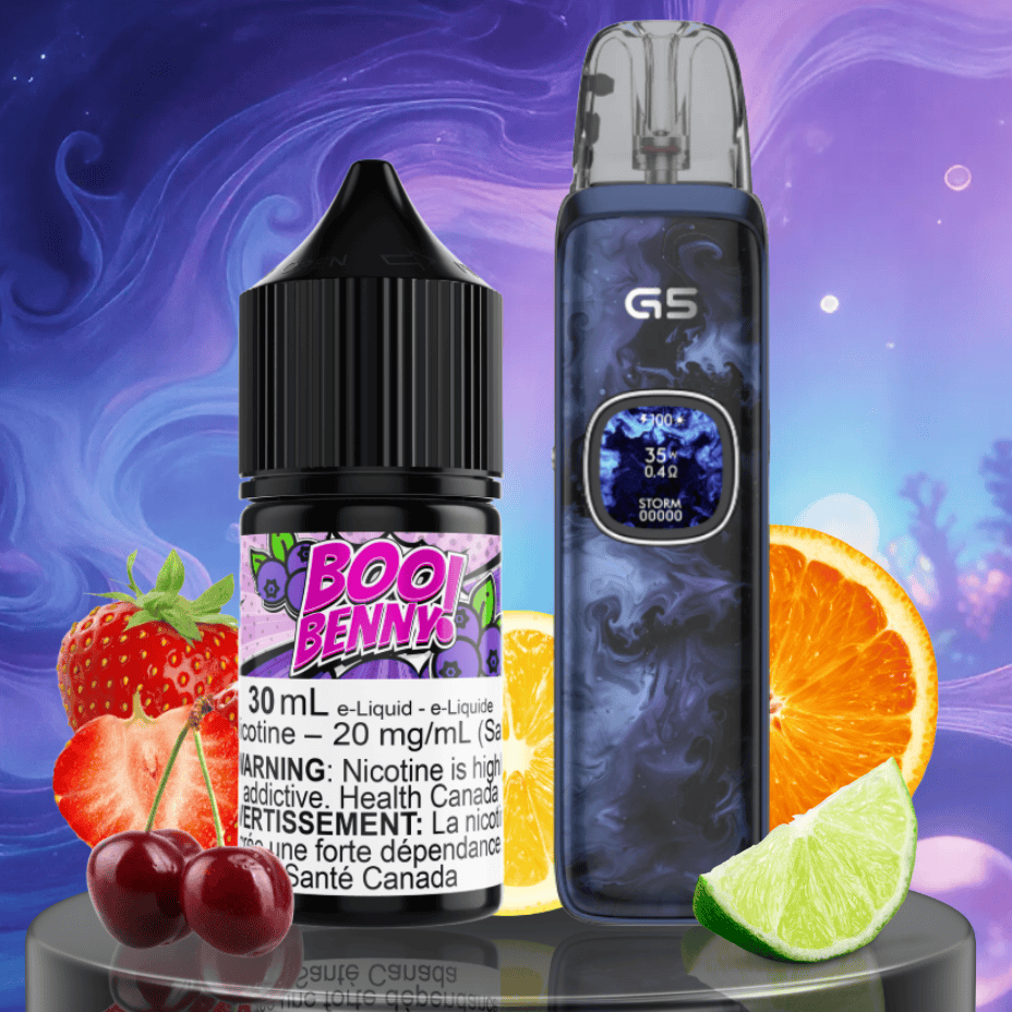 Uwell Caliburn G5 Pod Kit / Maverick Boo Benny Salt 30mL 20mg Vape SuperStore Yorkton Saskatchewan
